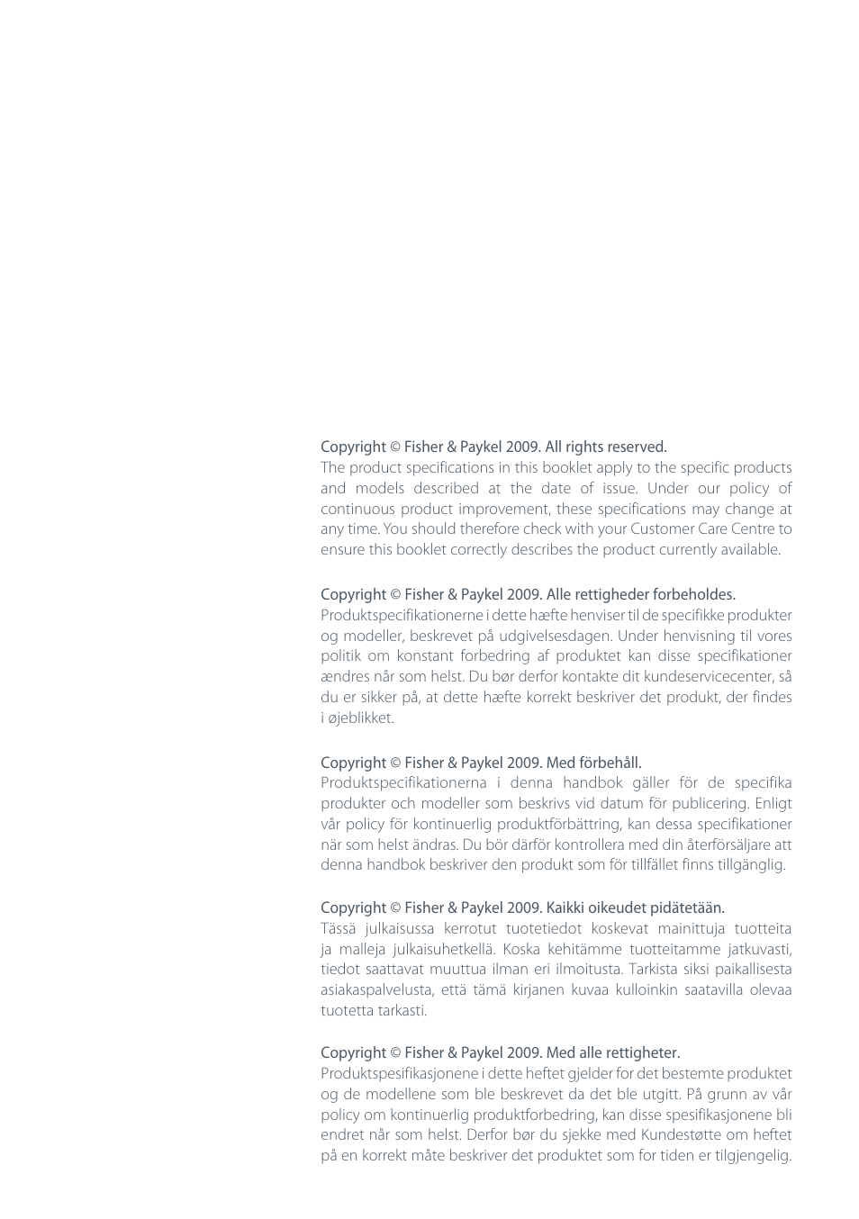 Fisher & Paykel E442B User Manual | Page 383 / 384