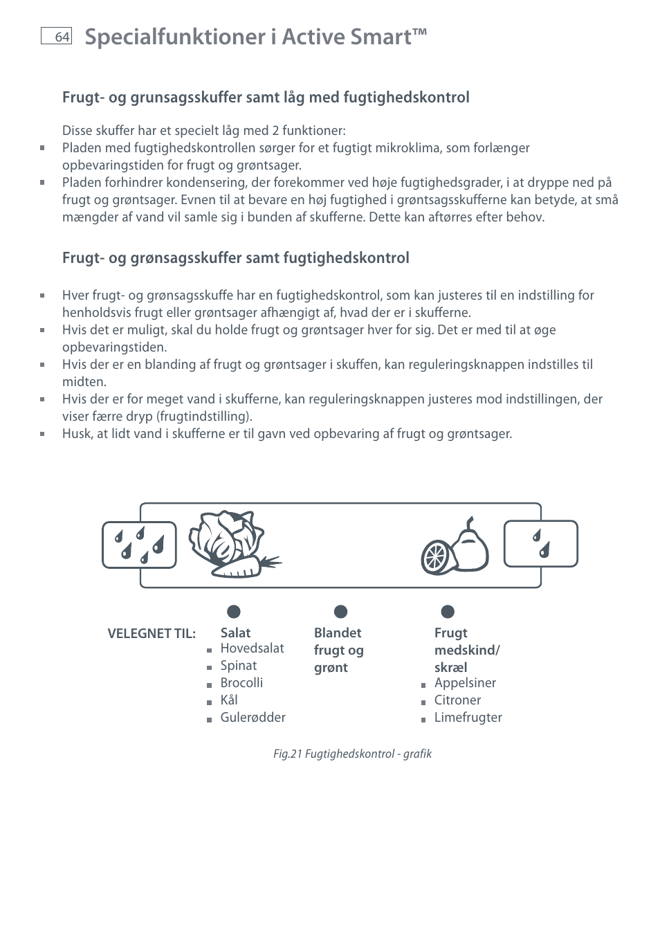 Specialfunktioner i active smart | Fisher & Paykel E442B User Manual | Page 66 / 384