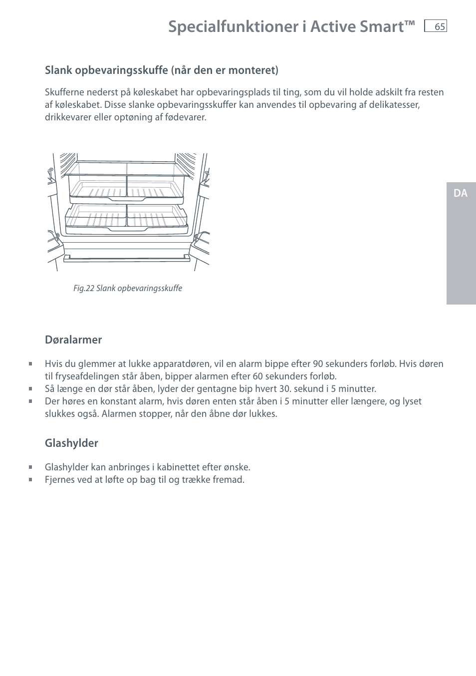 Specialfunktioner i active smart | Fisher & Paykel E442B User Manual | Page 67 / 384