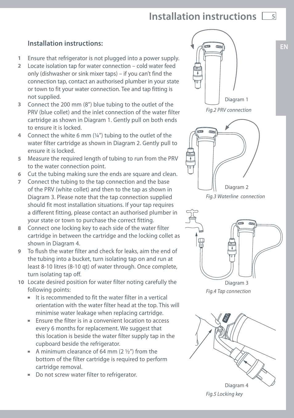 Installation instructions | Fisher & Paykel E442B User Manual | Page 7 / 384