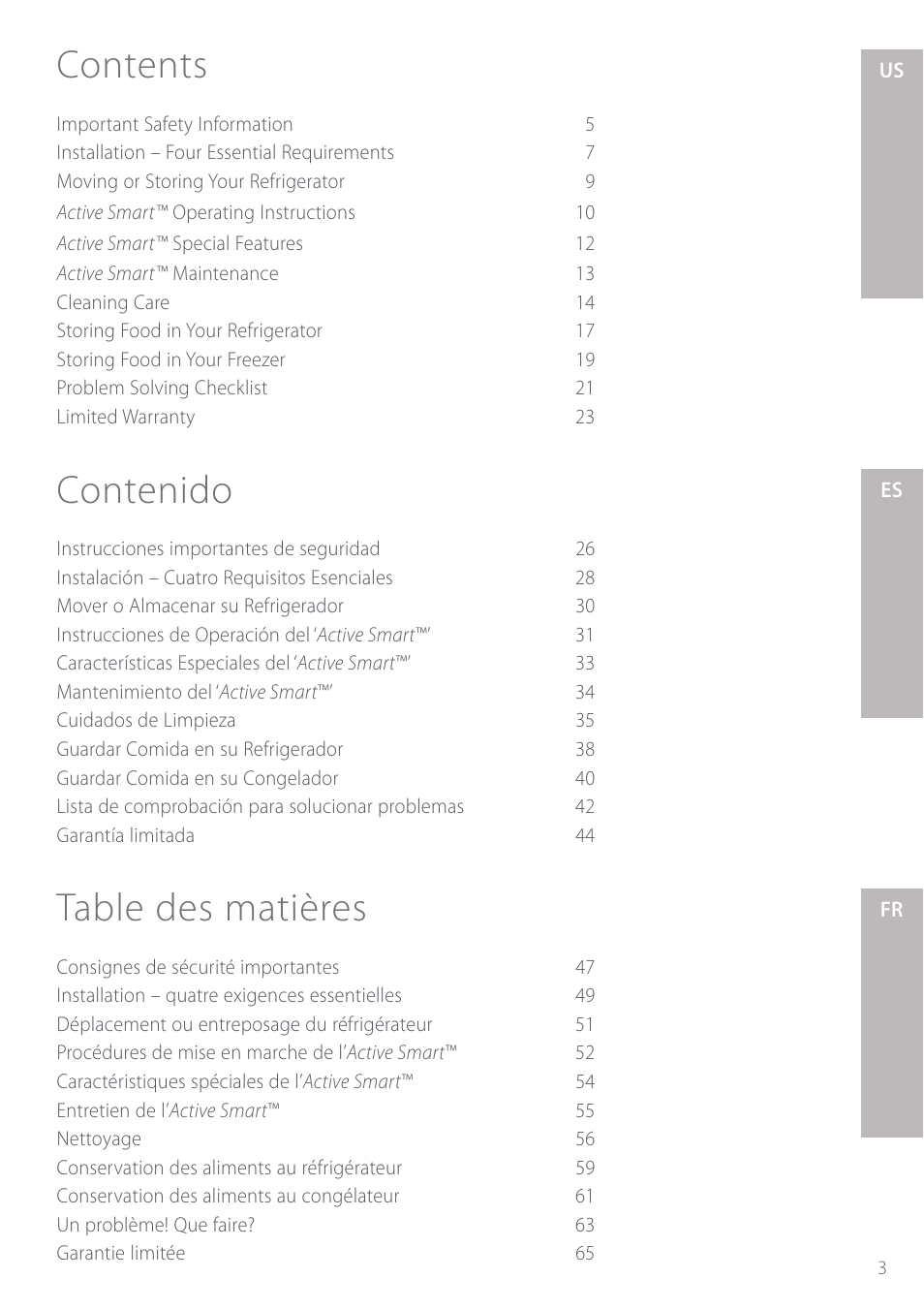 Fisher & Paykel Active Smart User Manual | Page 3 / 68