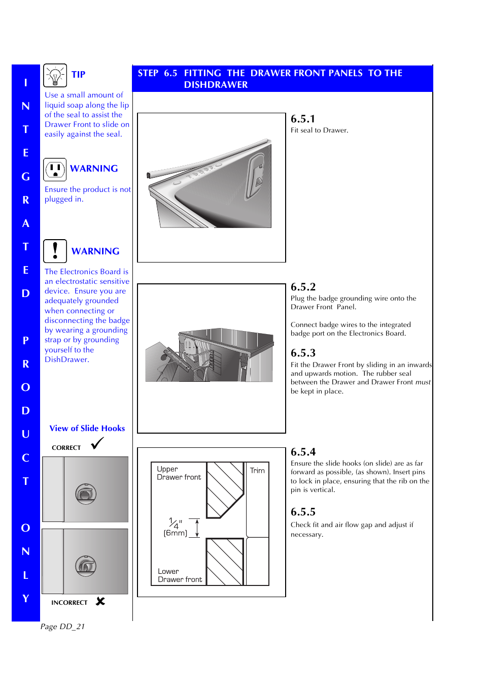 Fisher & Paykel DD602I User Manual | Page 22 / 24