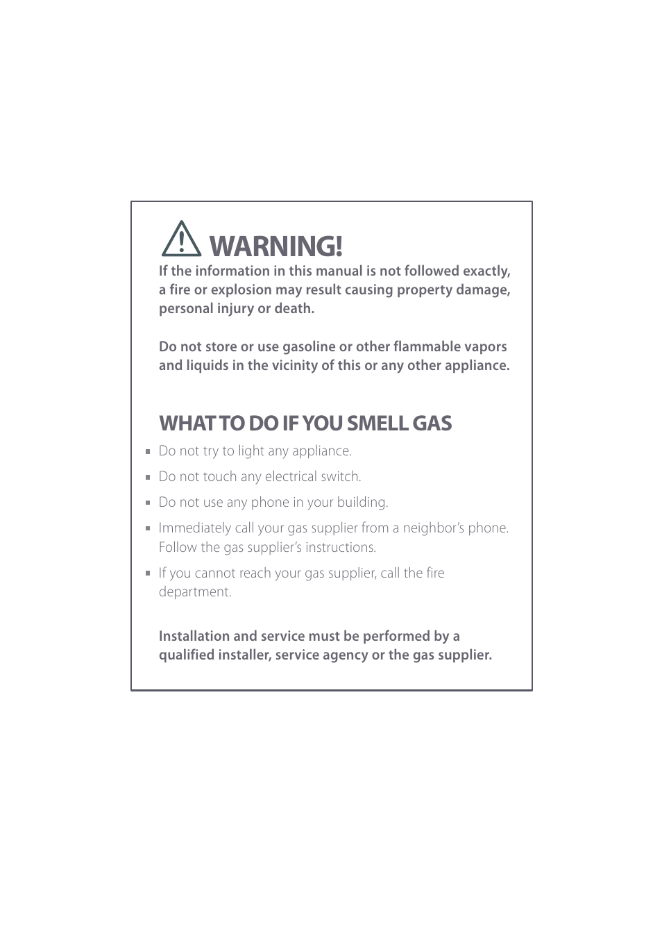 Warning, What to do if you smell gas | Fisher & Paykel GC901 User Manual | Page 2 / 52