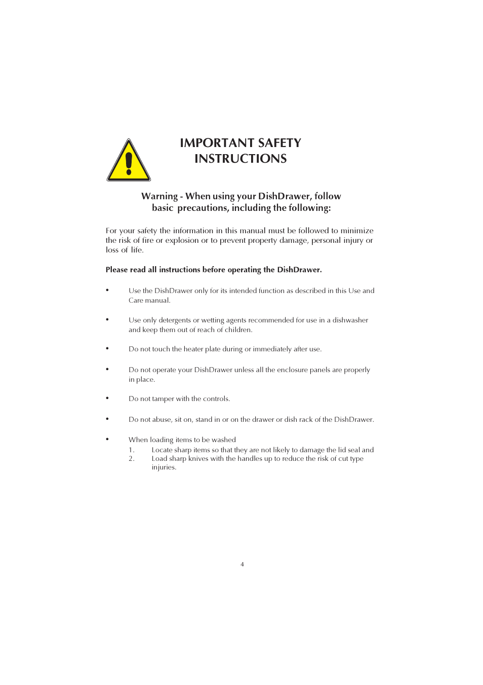 Important safety instructions | Fisher & Paykel 525911L User Manual | Page 5 / 37