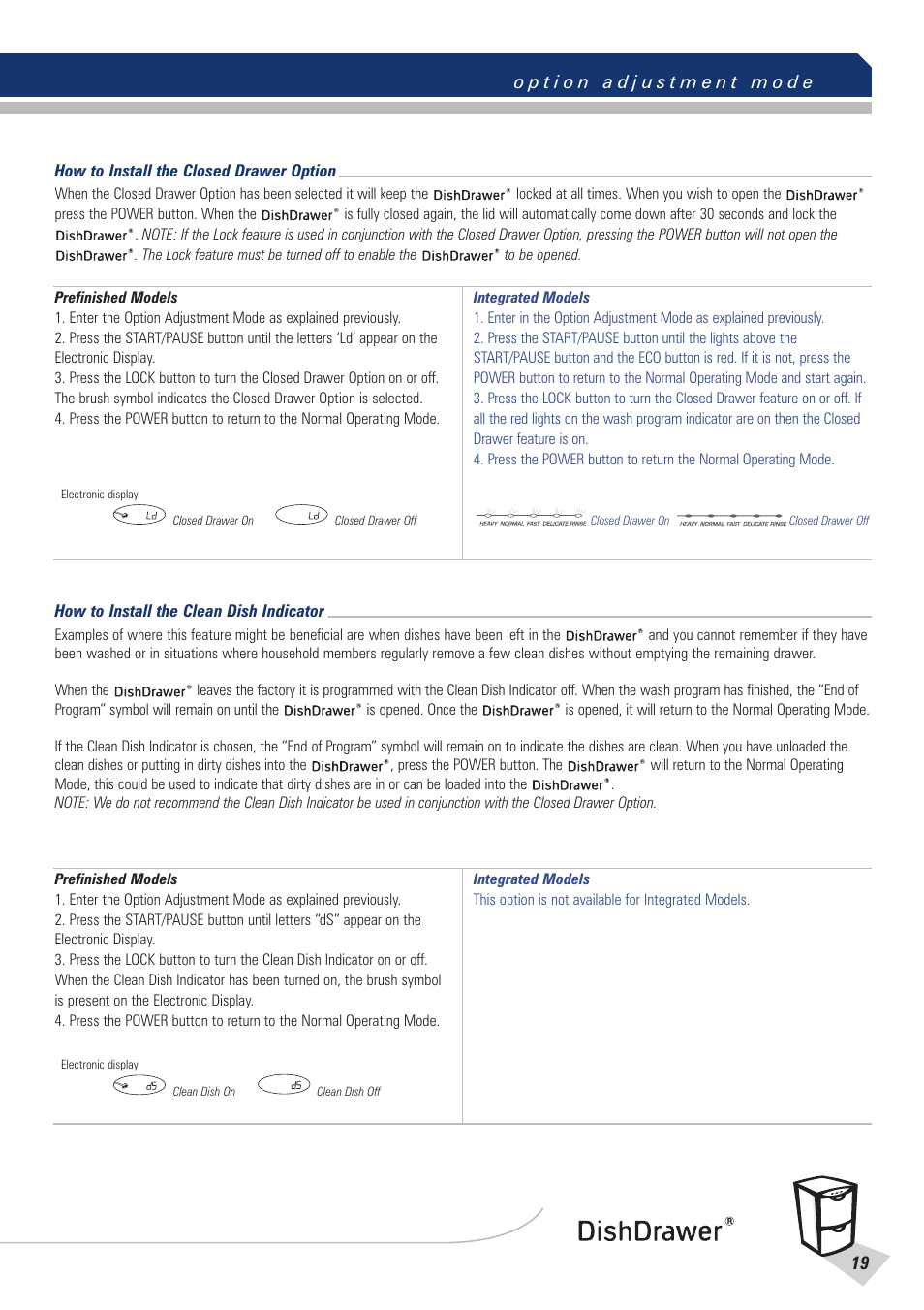 Fisher & Paykel DishDrawer User Manual | Page 21 / 32