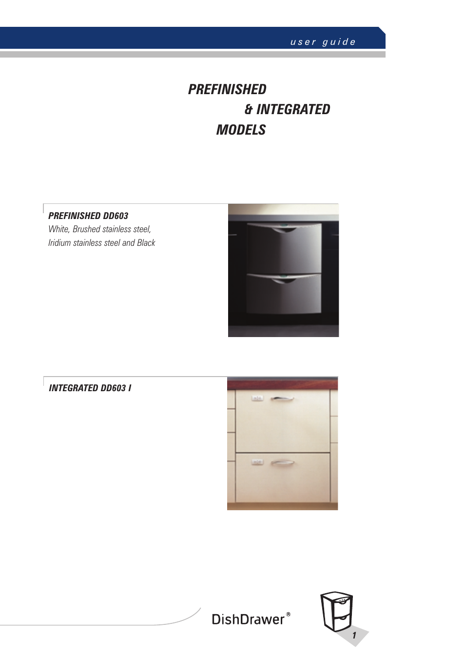 Prefinished & integrated models | Fisher & Paykel DishDrawer User Manual | Page 3 / 32