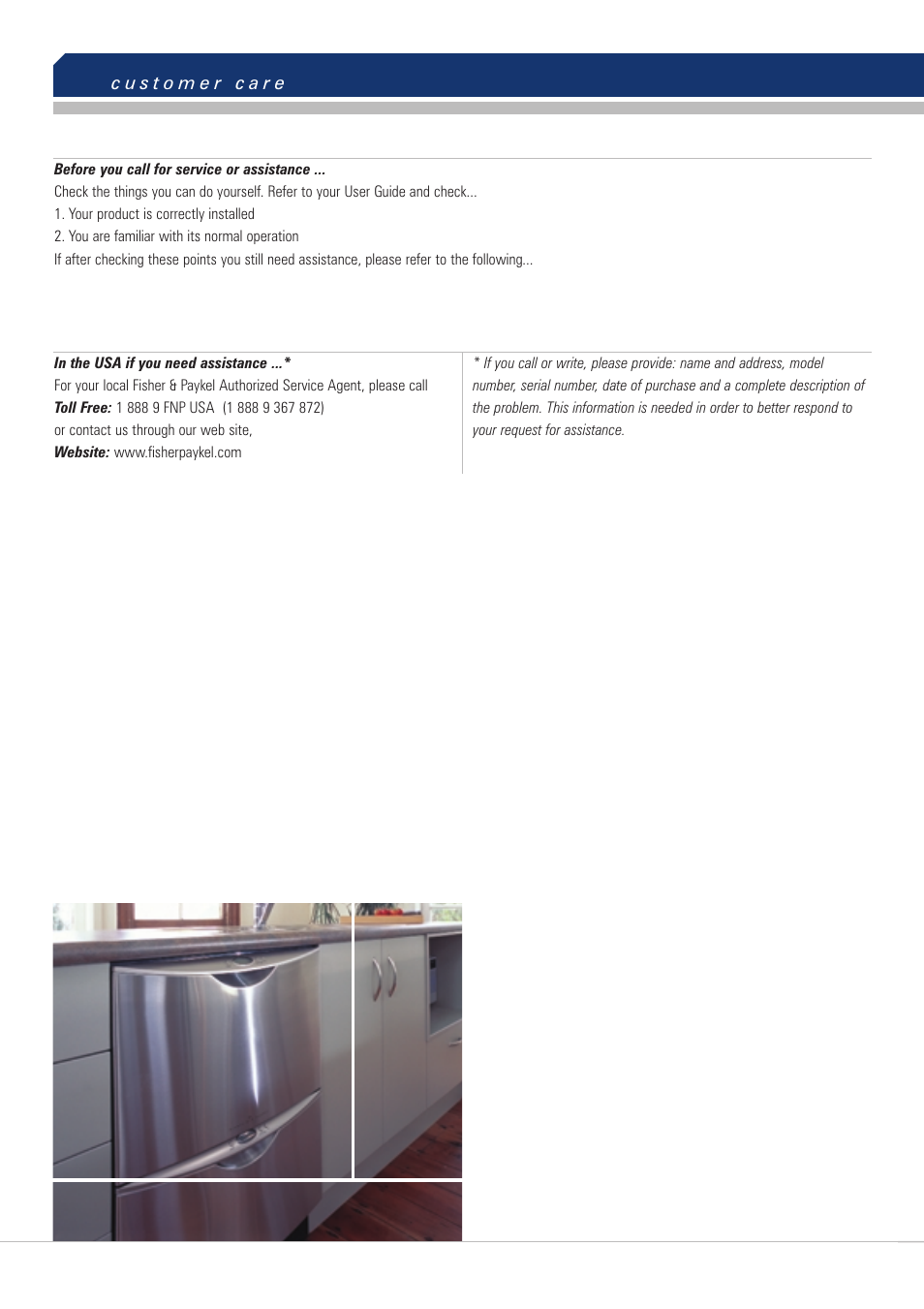 Fisher & Paykel DishDrawer User Manual | Page 30 / 32