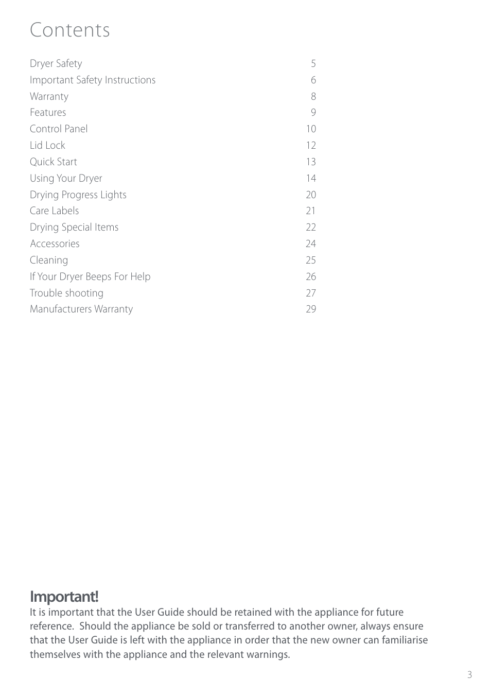Fisher & Paykel Intuitive DEIX1 User Manual | Page 3 / 32