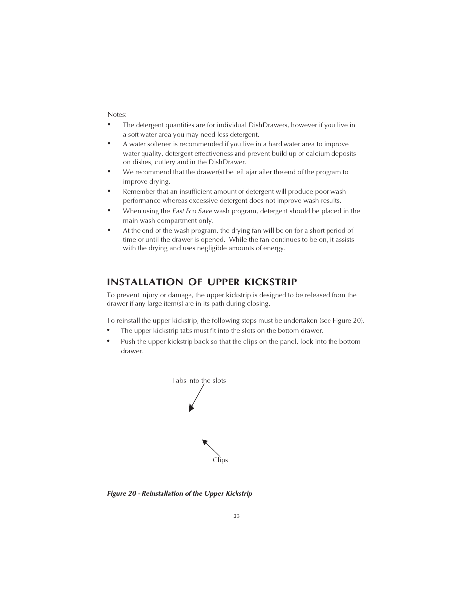 Installation of upper kickstrip | Fisher & Paykel DS602 User Manual | Page 24 / 37
