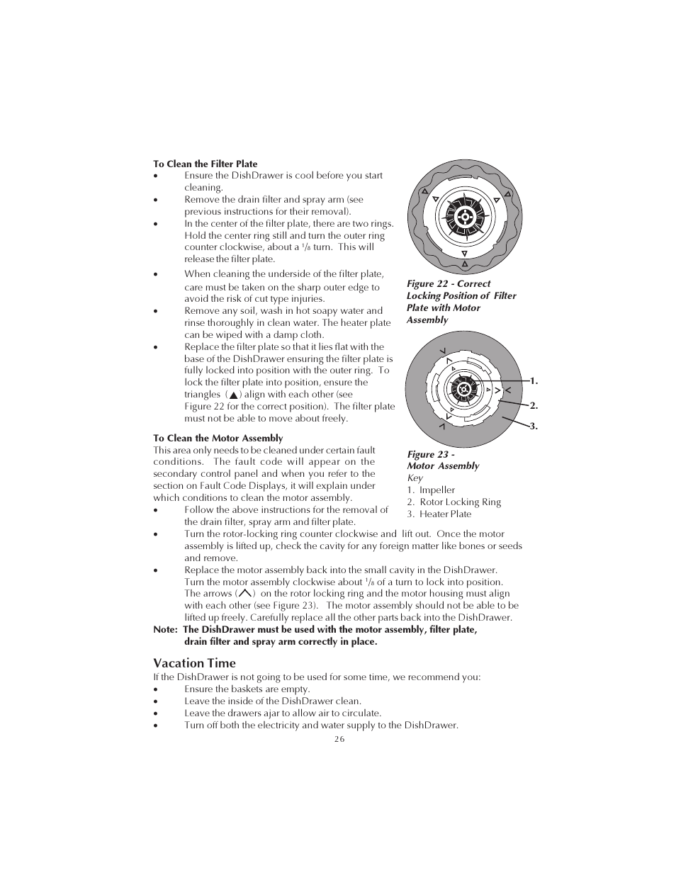 Vacation time | Fisher & Paykel DS602 User Manual | Page 27 / 37