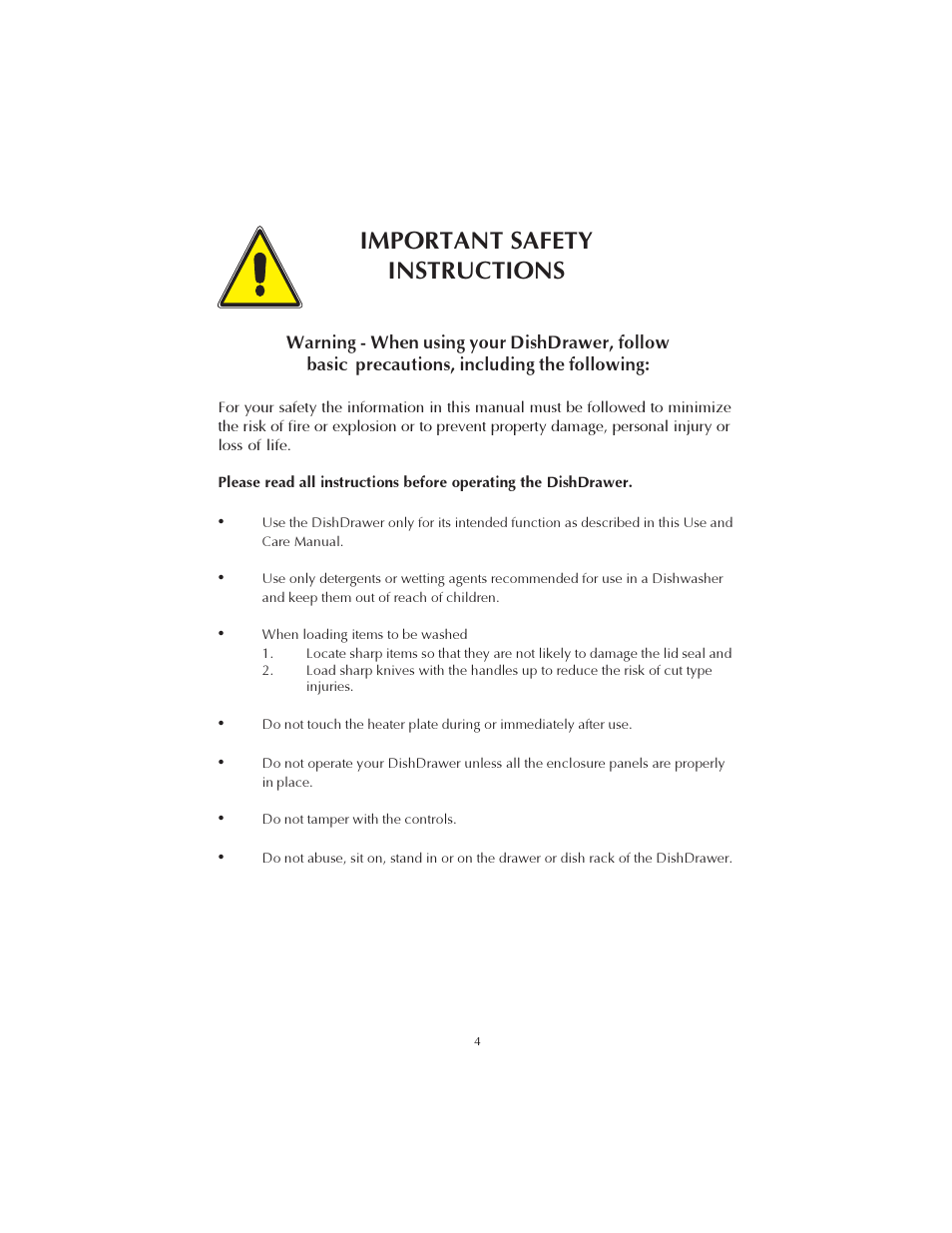 Important safety instructions | Fisher & Paykel DS602 User Manual | Page 5 / 37