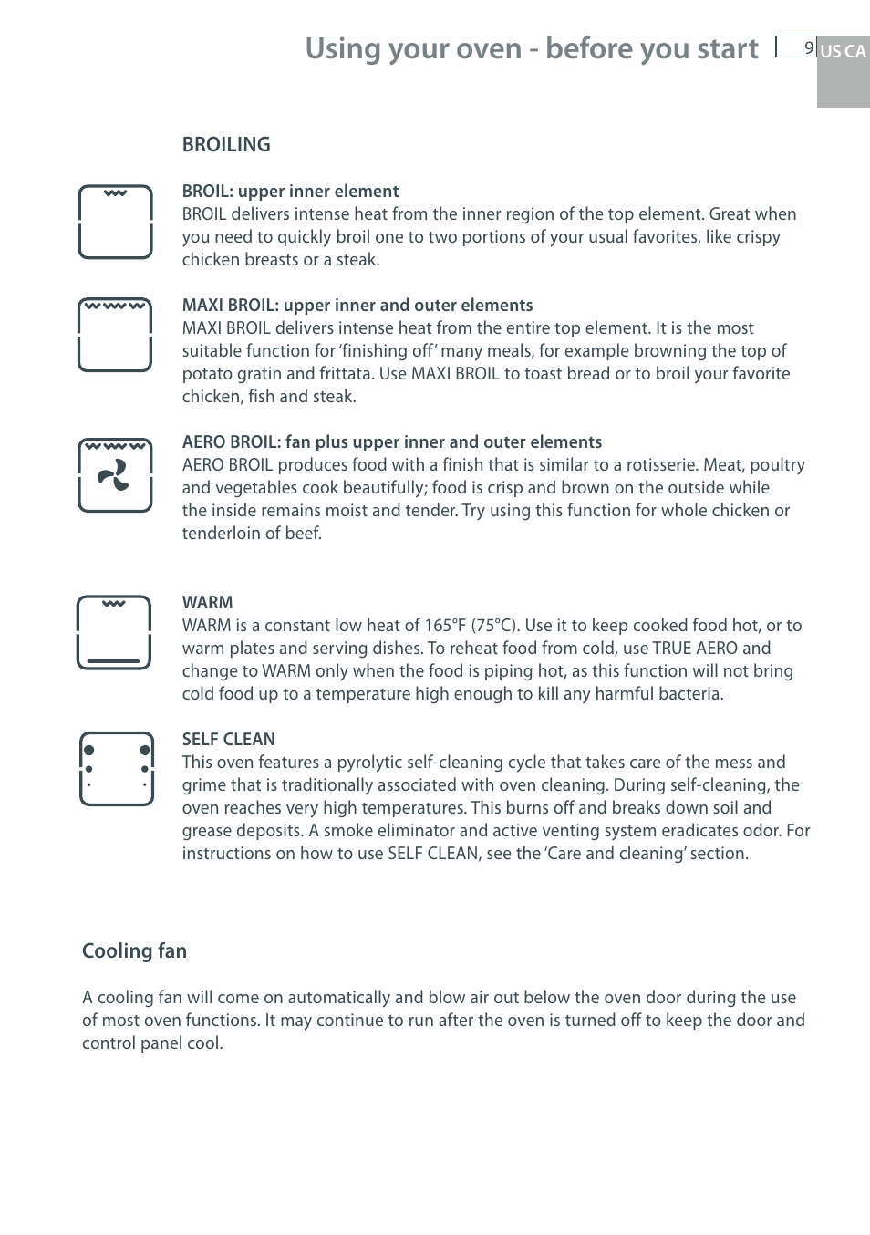 Using your oven - before you start | Fisher & Paykel OB30 User Manual | Page 11 / 124
