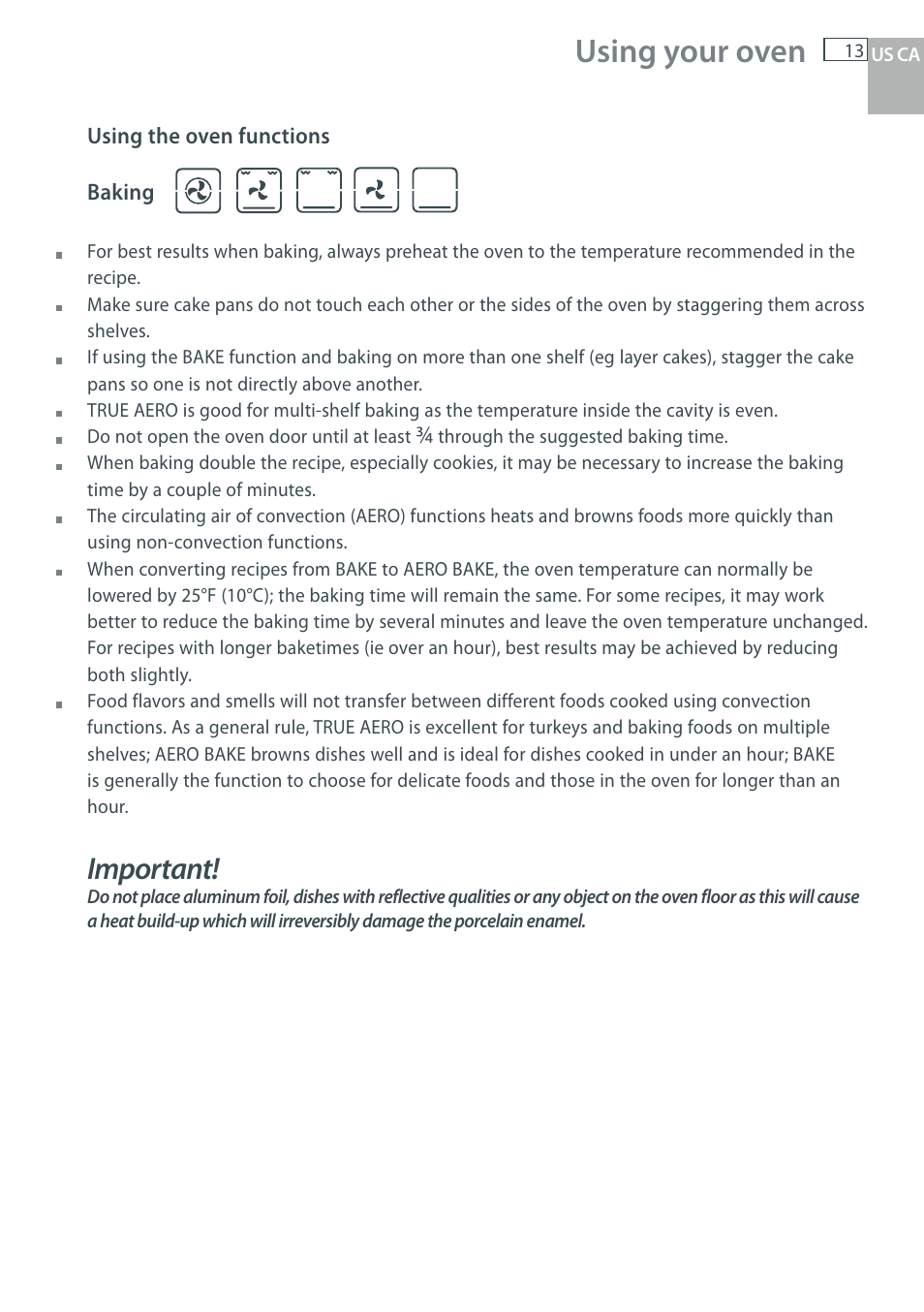 Using your oven, Important | Fisher & Paykel OB30 User Manual | Page 15 / 124