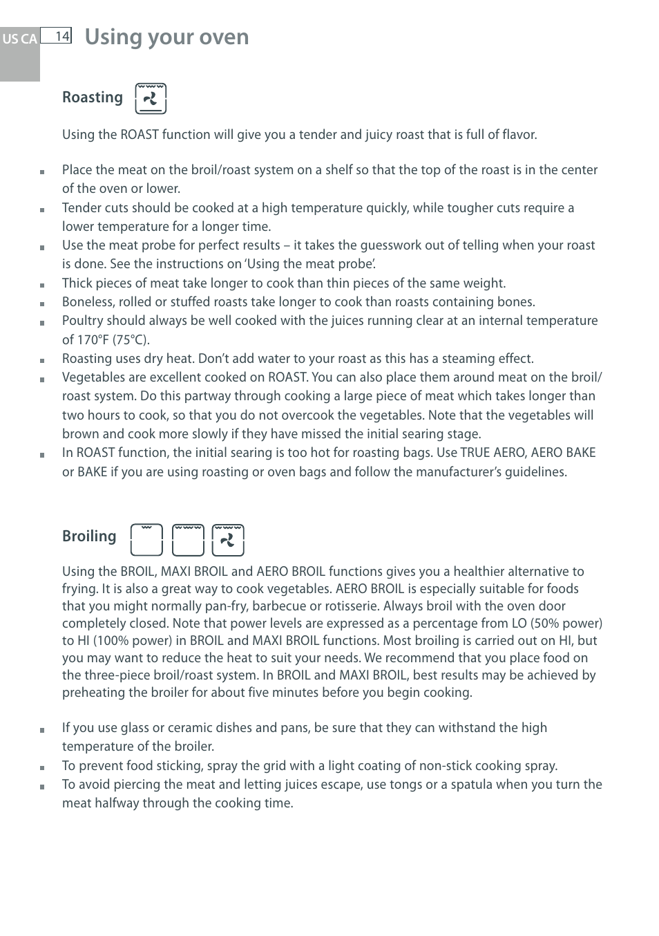 Using your oven | Fisher & Paykel OB30 User Manual | Page 16 / 124