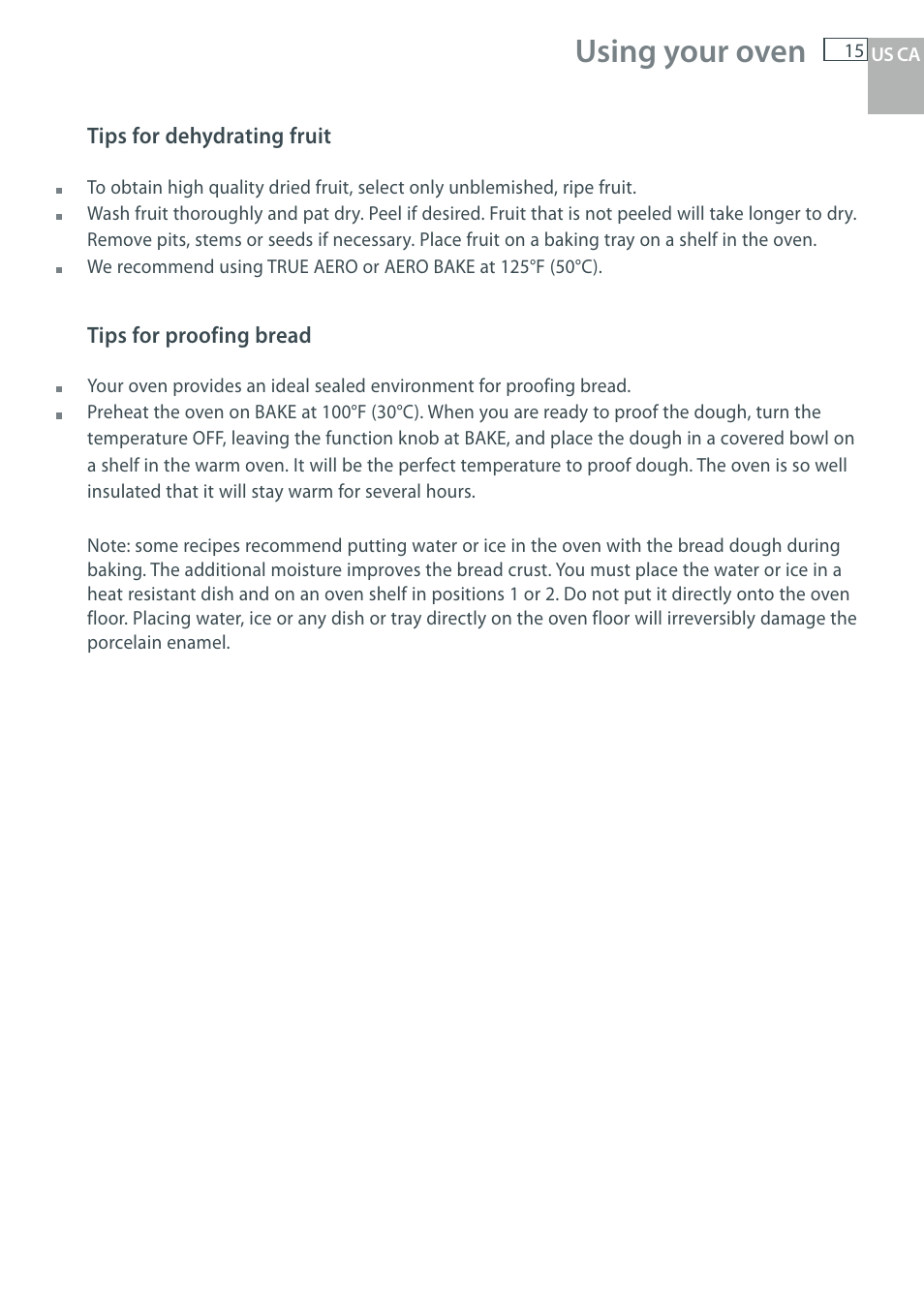 Using your oven | Fisher & Paykel OB30 User Manual | Page 17 / 124