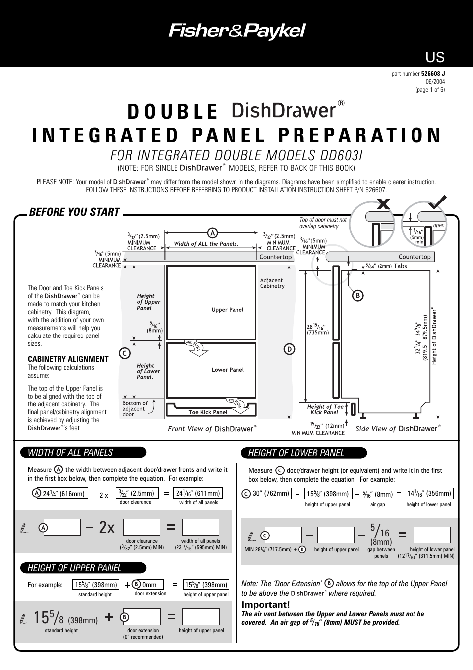 Fisher & Paykel DISHDRAWER DD603I User Manual | 12 pages