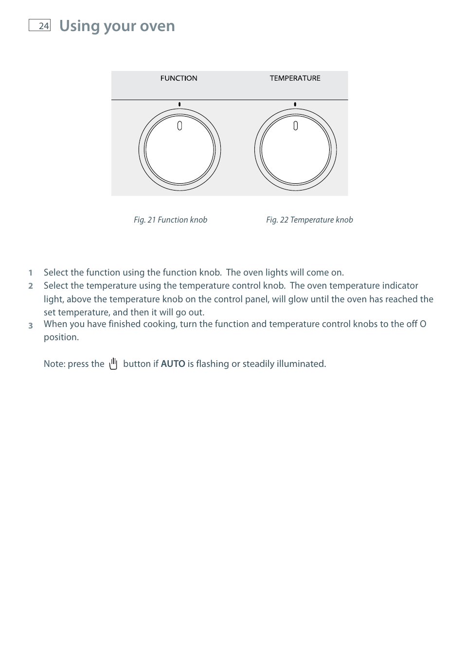 Using your oven | Fisher & Paykel FREESTANDING COOKER OR120 User Manual | Page 26 / 48