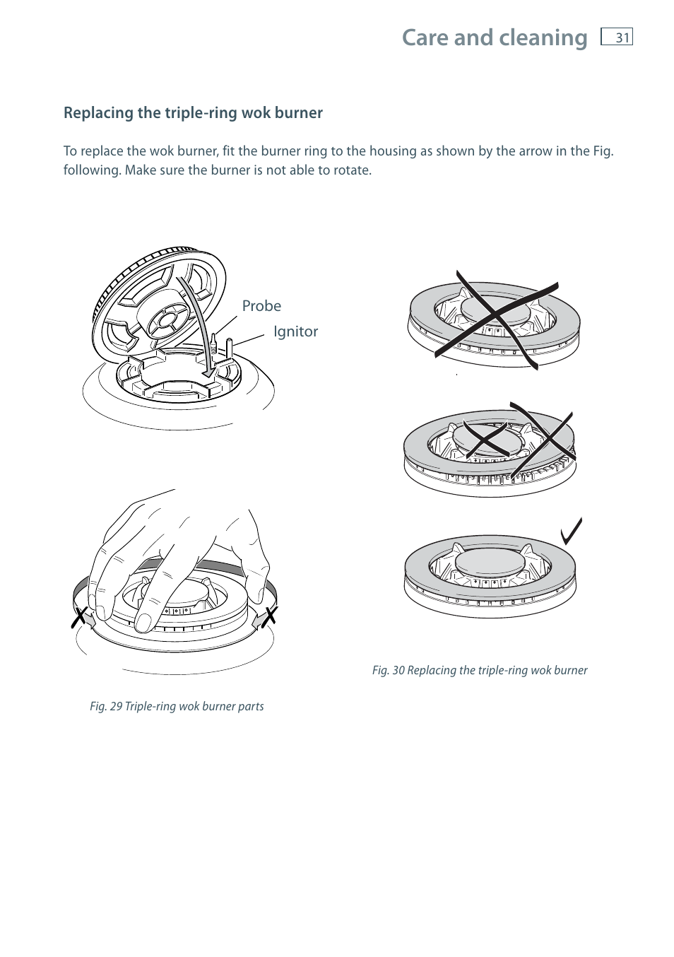 Care and cleaning | Fisher & Paykel FREESTANDING COOKER OR120 User Manual | Page 33 / 48