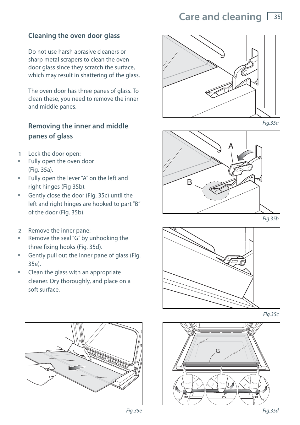 Care and cleaning | Fisher & Paykel FREESTANDING COOKER OR120 User Manual | Page 37 / 48