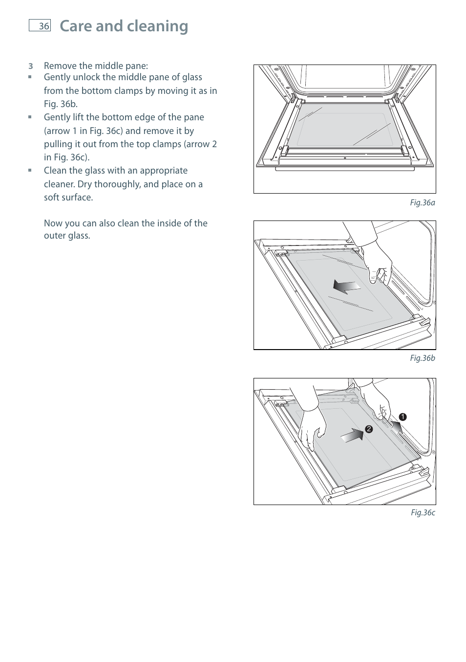 Care and cleaning | Fisher & Paykel FREESTANDING COOKER OR120 User Manual | Page 38 / 48