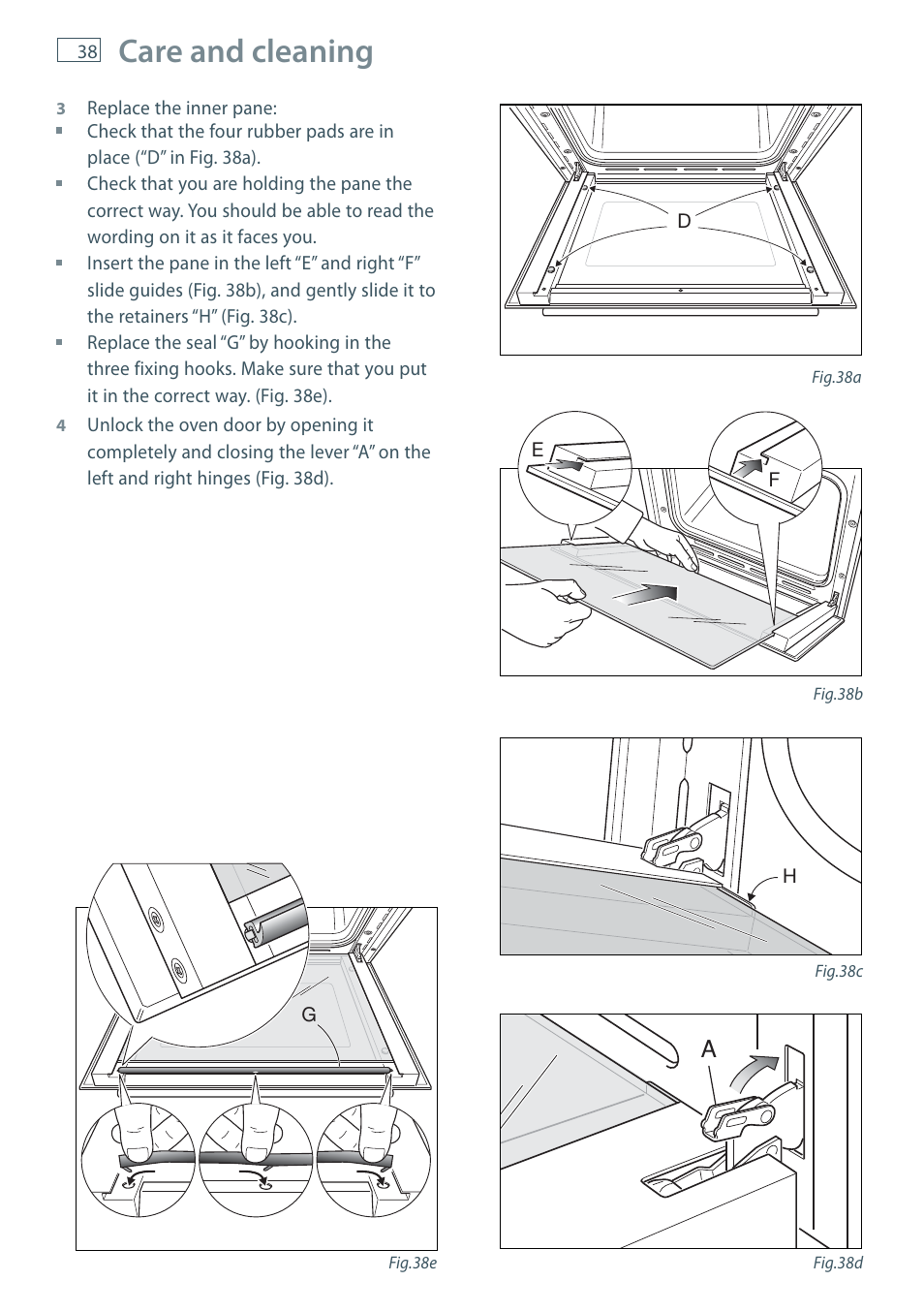 Care and cleaning | Fisher & Paykel FREESTANDING COOKER OR120 User Manual | Page 40 / 48