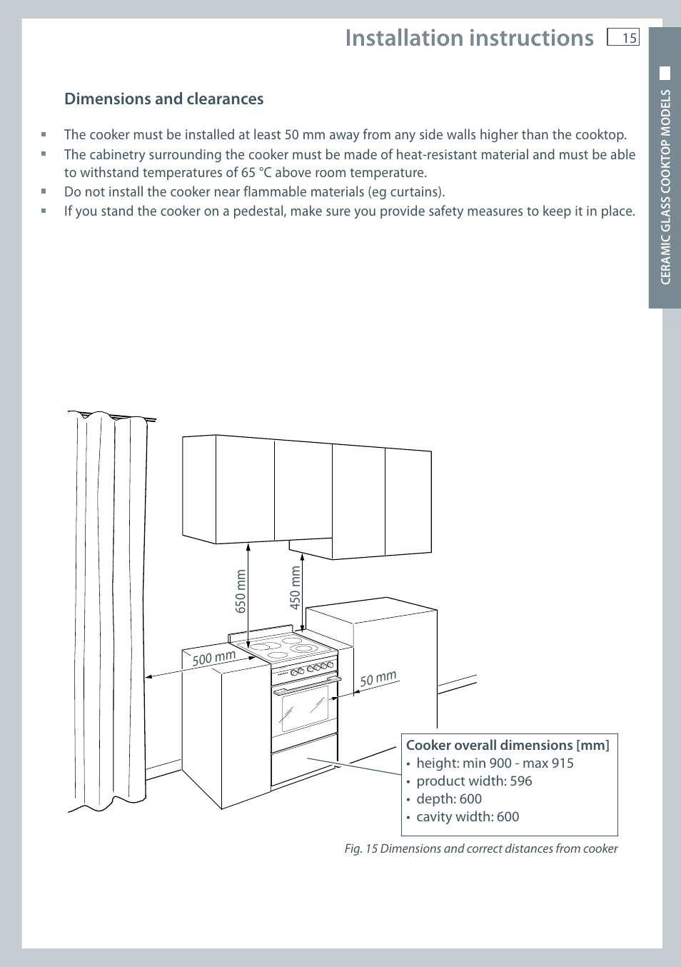 Installation instructions | Fisher & Paykel OR60 User Manual | Page 17 / 84