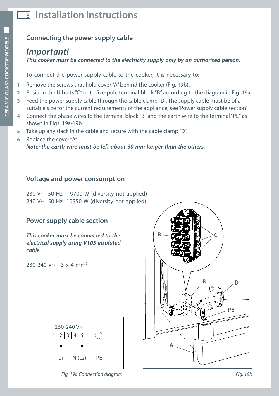 Installation instructions, Important | Fisher & Paykel OR60 User Manual | Page 20 / 84