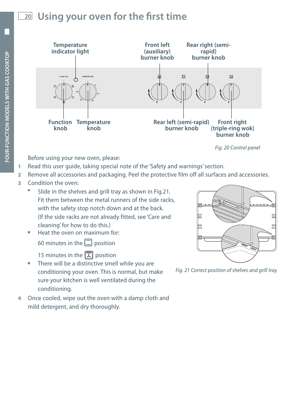 Using your oven for the fi rst time | Fisher & Paykel OR60 User Manual | Page 22 / 84