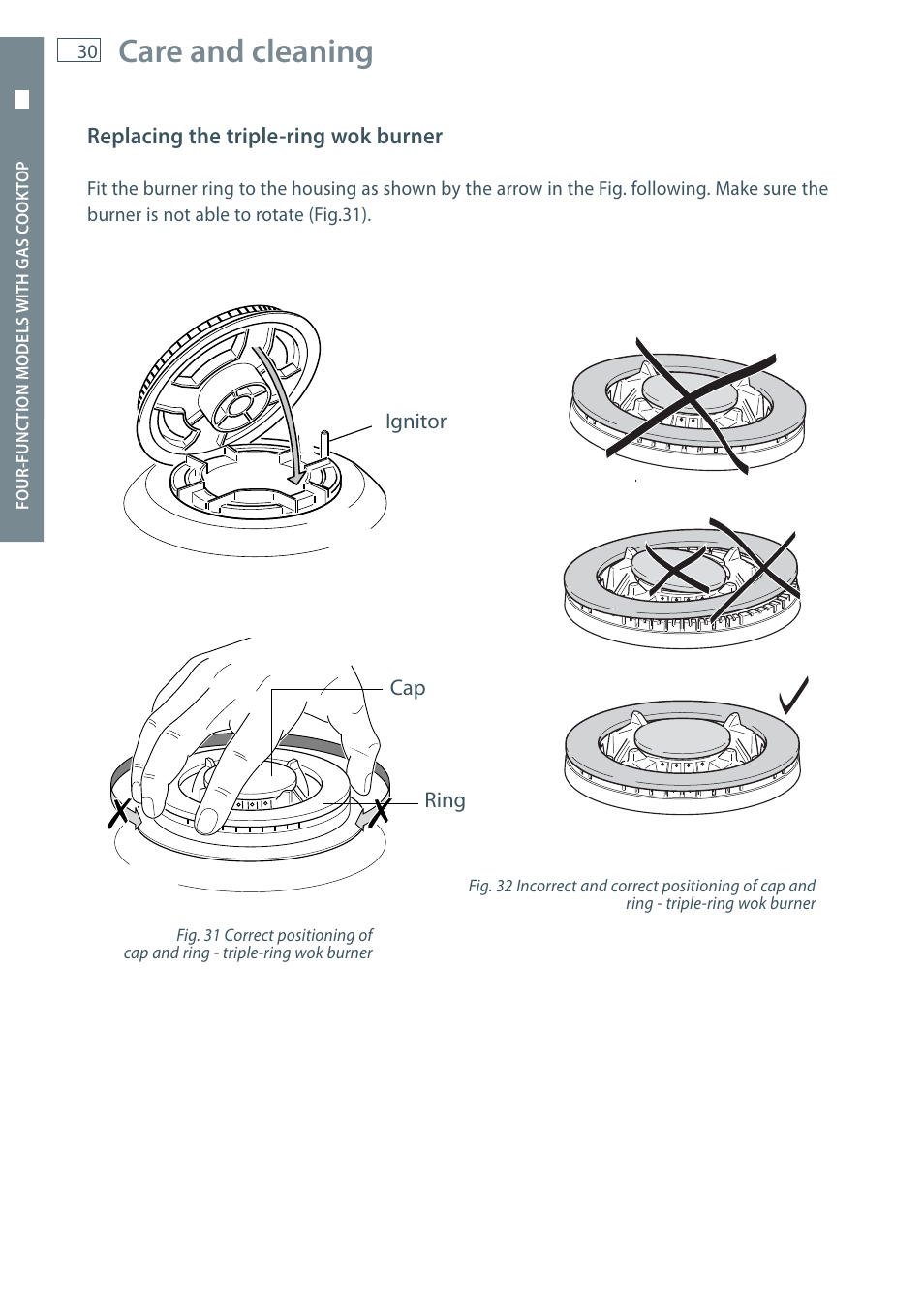 Care and cleaning | Fisher & Paykel OR60 User Manual | Page 32 / 84