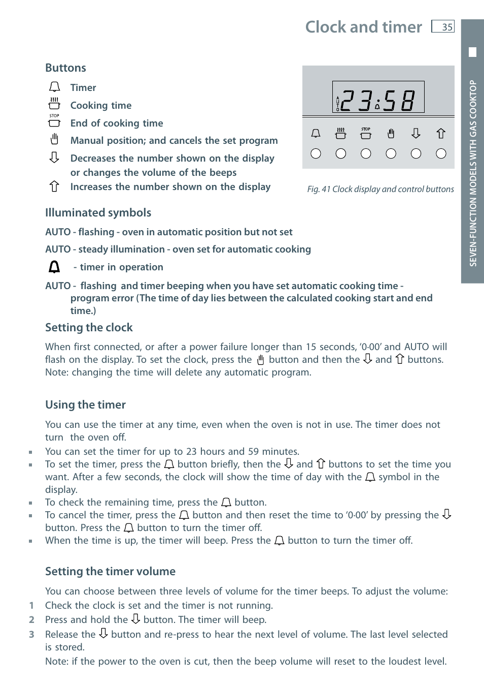 Clock and timer | Fisher & Paykel OR60 User Manual | Page 37 / 84