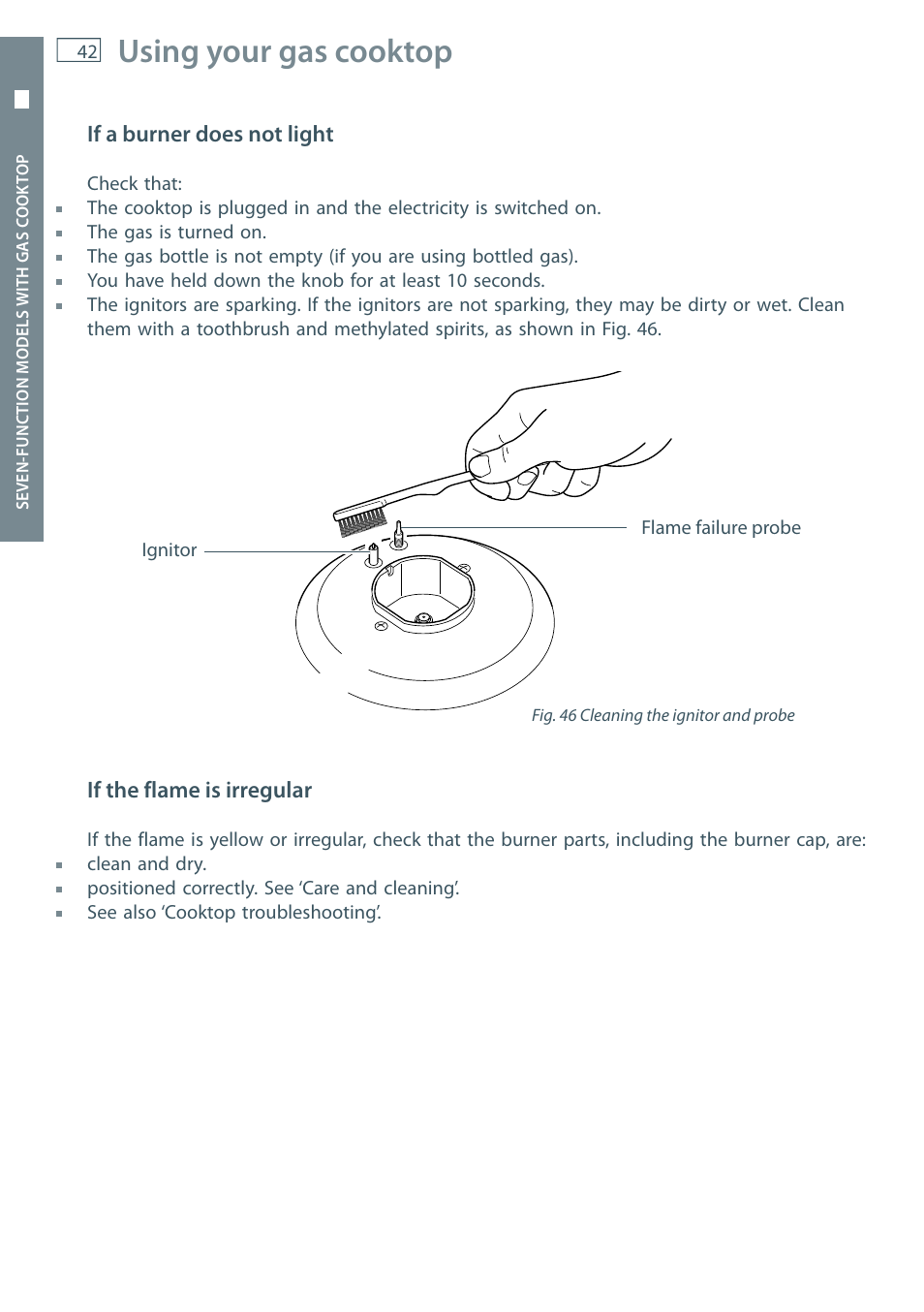 Using your gas cooktop | Fisher & Paykel OR60 User Manual | Page 44 / 84