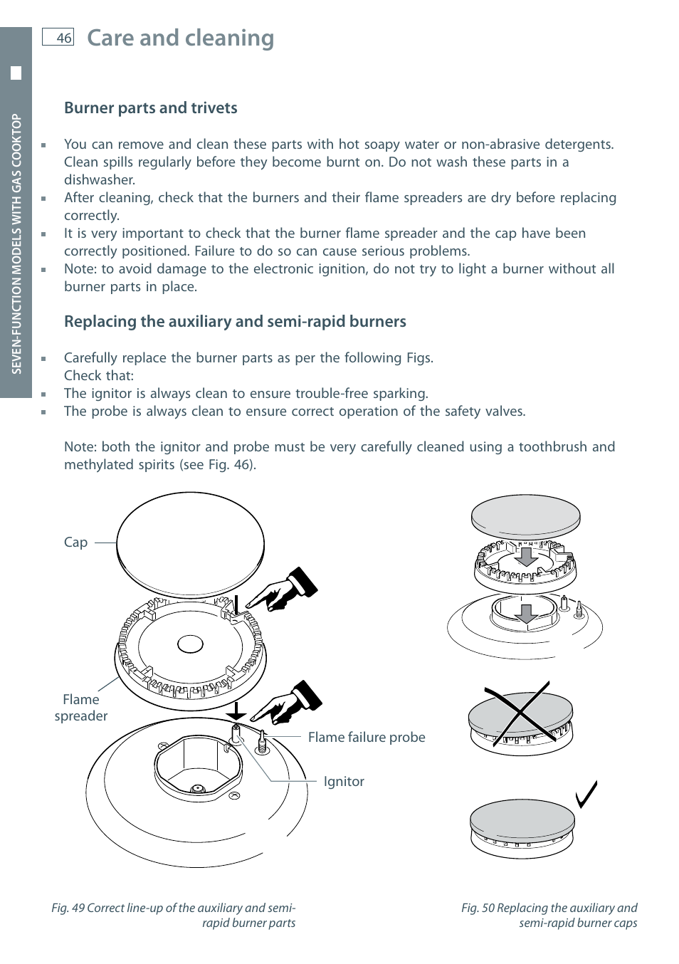 Care and cleaning | Fisher & Paykel OR60 User Manual | Page 48 / 84
