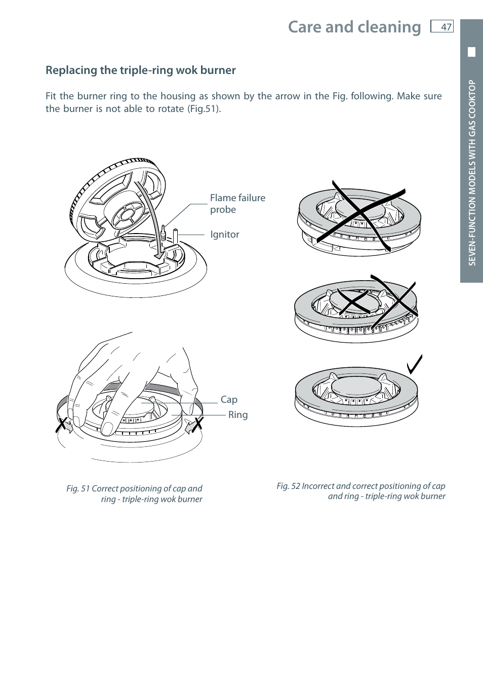 Care and cleaning | Fisher & Paykel OR60 User Manual | Page 49 / 84