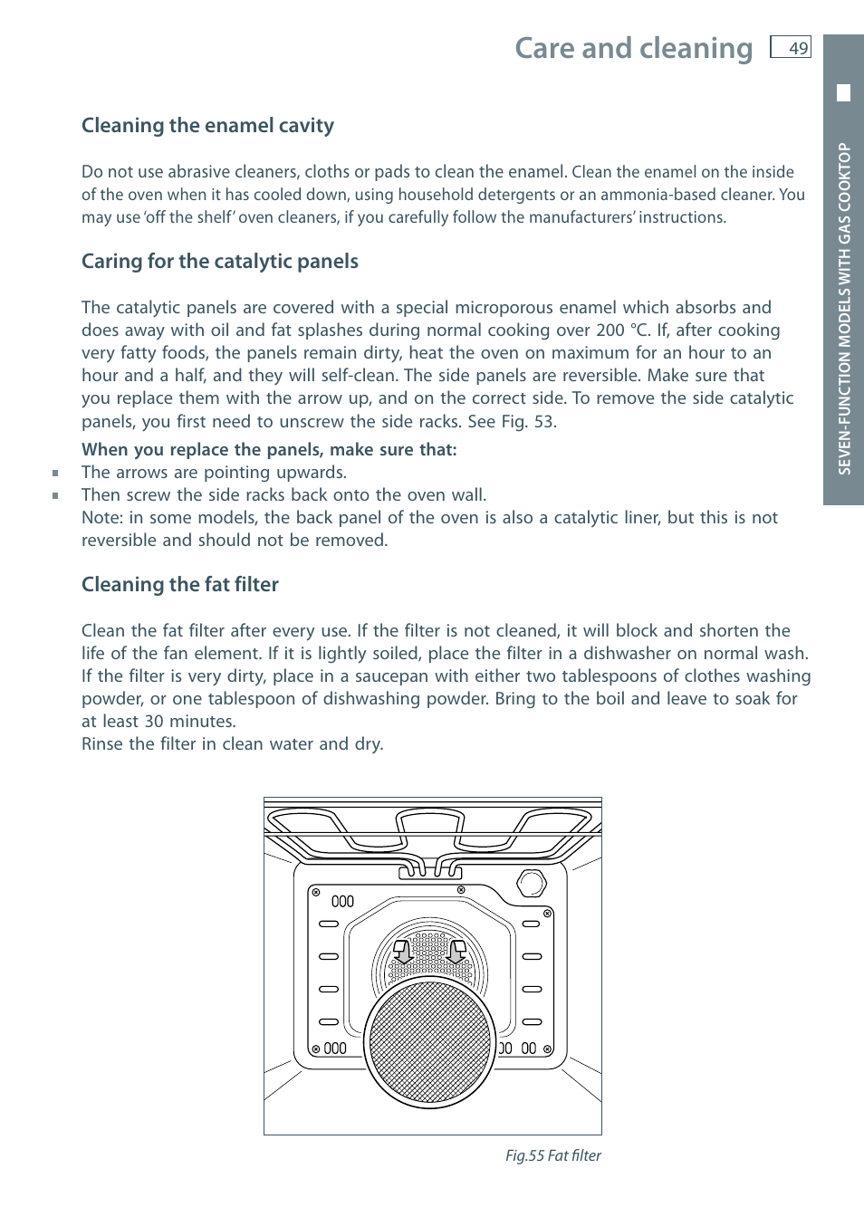 Care and cleaning | Fisher & Paykel OR60 User Manual | Page 51 / 84