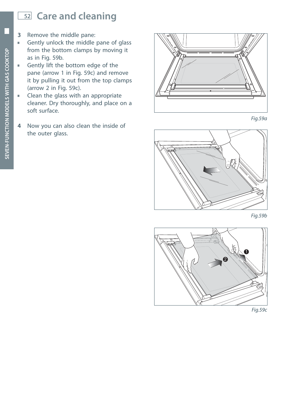 Care and cleaning | Fisher & Paykel OR60 User Manual | Page 54 / 84