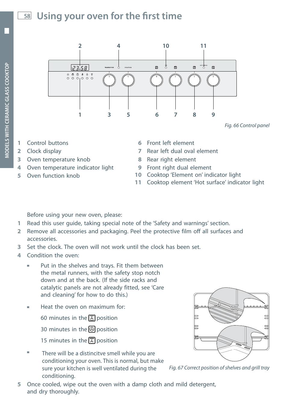 Using your oven for the fi rst time | Fisher & Paykel OR60 User Manual | Page 60 / 84