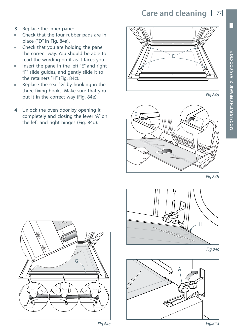 Care and cleaning | Fisher & Paykel OR60 User Manual | Page 79 / 84