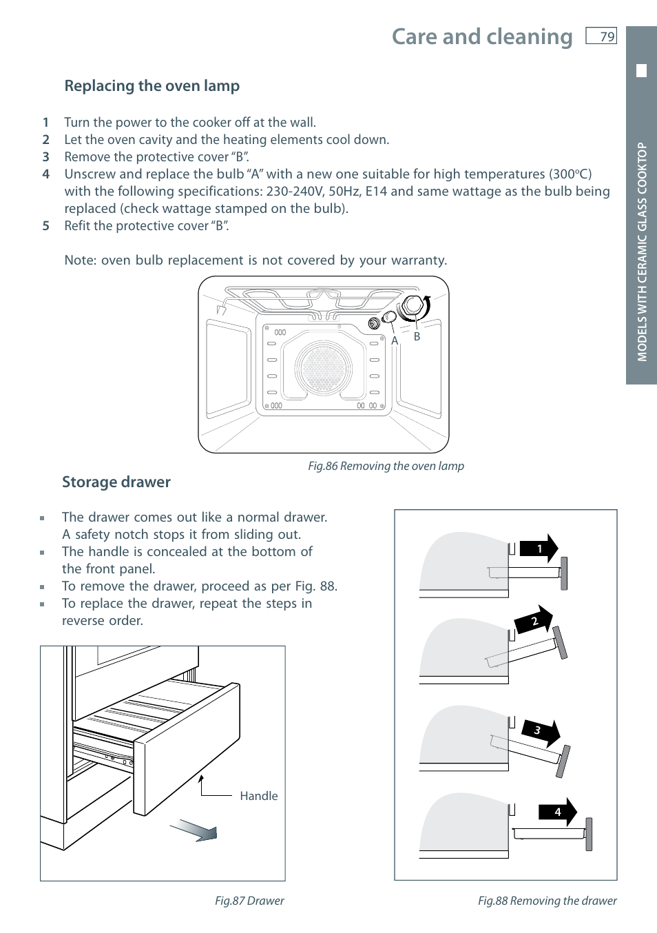 Care and cleaning | Fisher & Paykel OR60 User Manual | Page 81 / 84