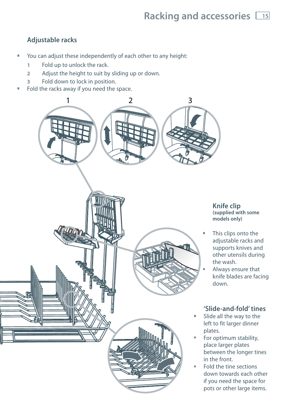 Racking and accessories | Fisher & Paykel DD60 User Manual | Page 17 / 48