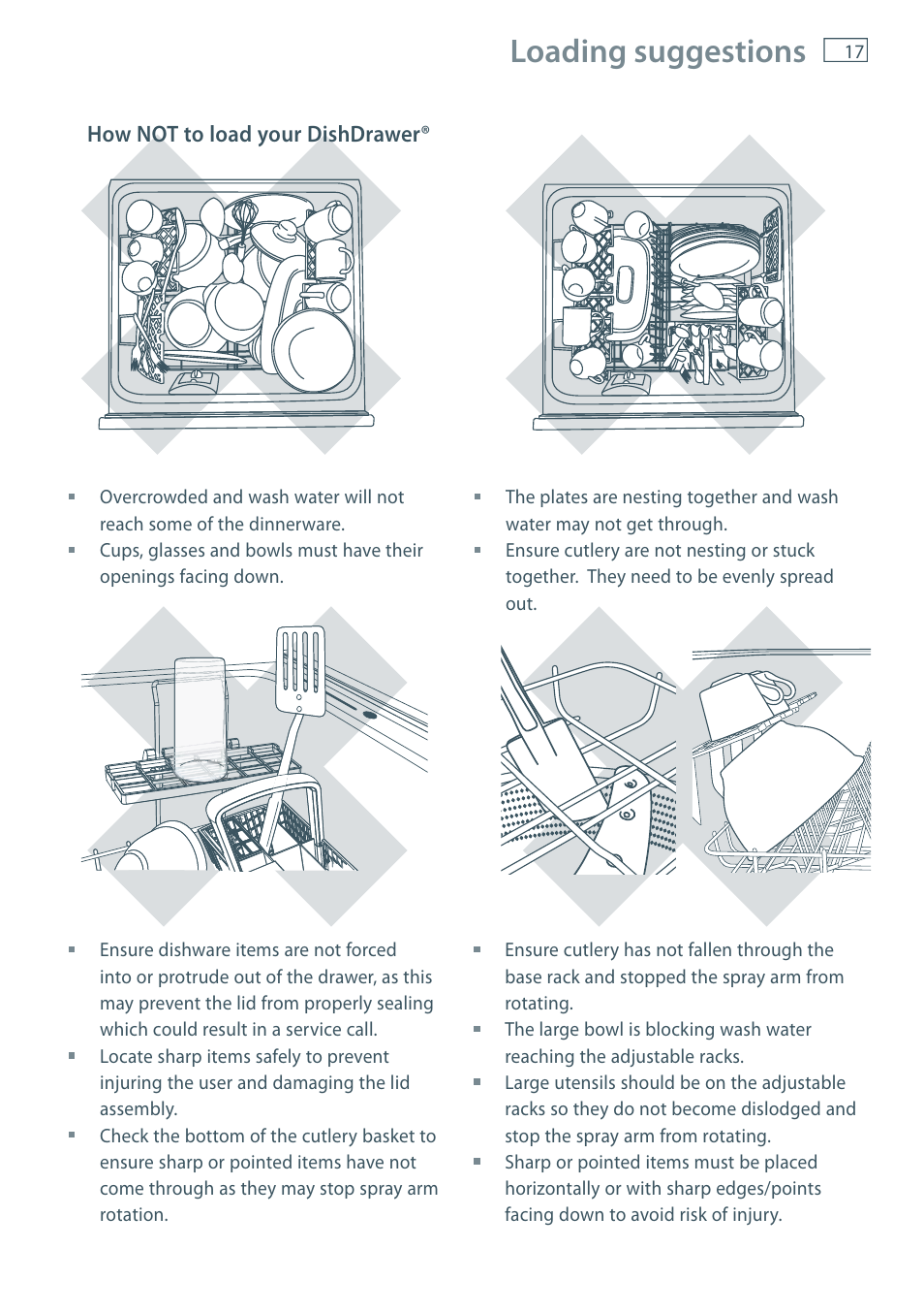 Loading suggestions | Fisher & Paykel DD60 User Manual | Page 19 / 48