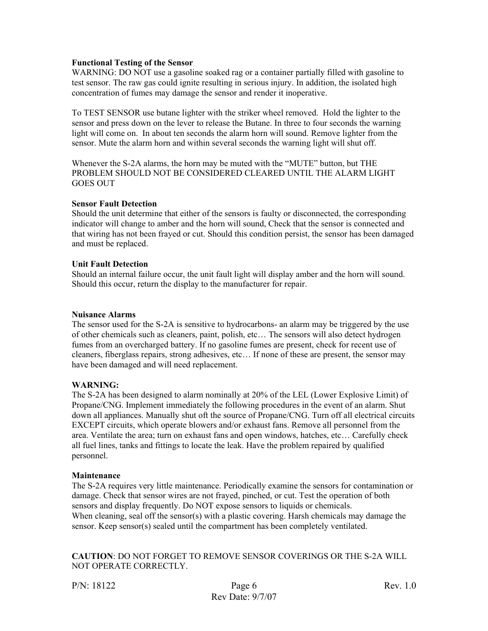 Fireboy- Xintex, LTD S-2A User Manual | Page 6 / 9