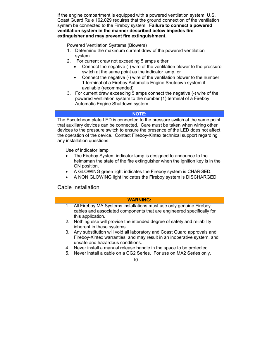 Fireboy- Xintex, LTD MA2 FE-241 User Manual | Page 10 / 18