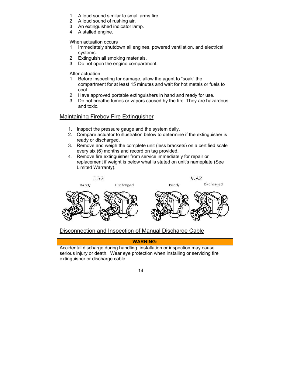 Maintaining fireboy fire extinguisher | Fireboy- Xintex, LTD MA2 FE-241 User Manual | Page 14 / 18