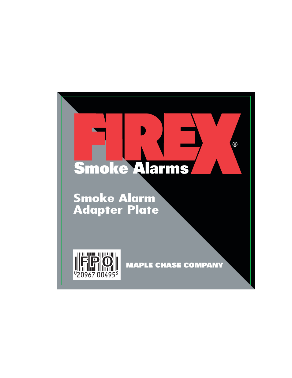 Firex Safety Alarm Adaptor Trim Plate 495 User Manual | 1 page