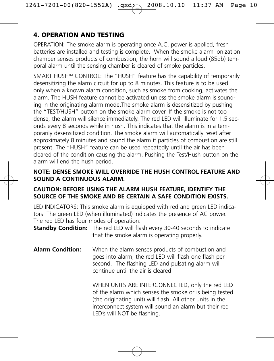 Firex Smoke Alarm i4618 User Manual | Page 10 / 18