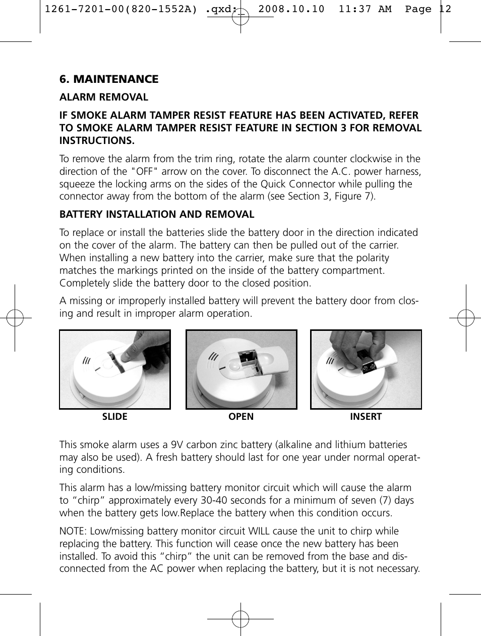 Firex Smoke Alarm i4618 User Manual | Page 12 / 18