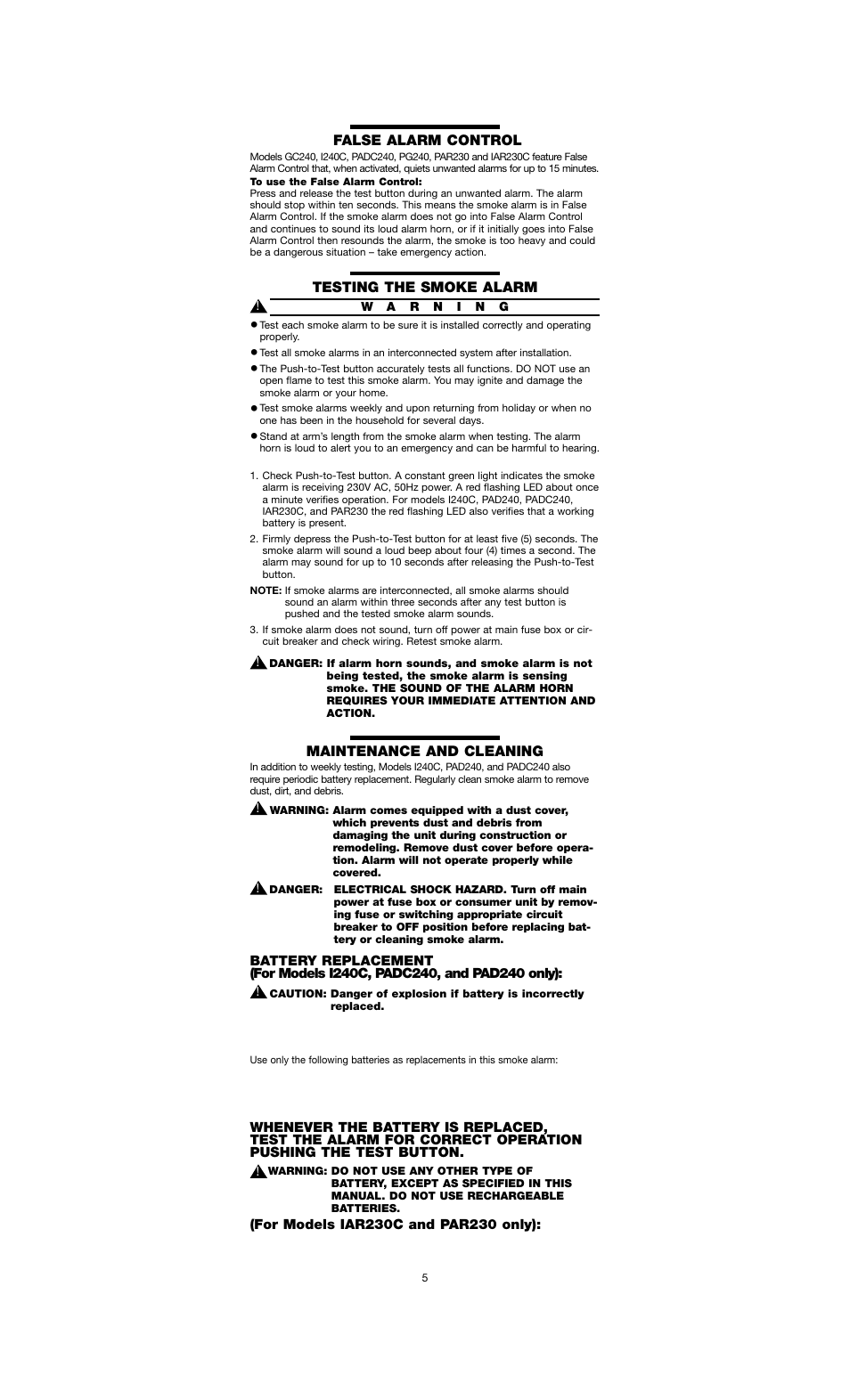 Firex I240C User Manual | Page 5 / 8
