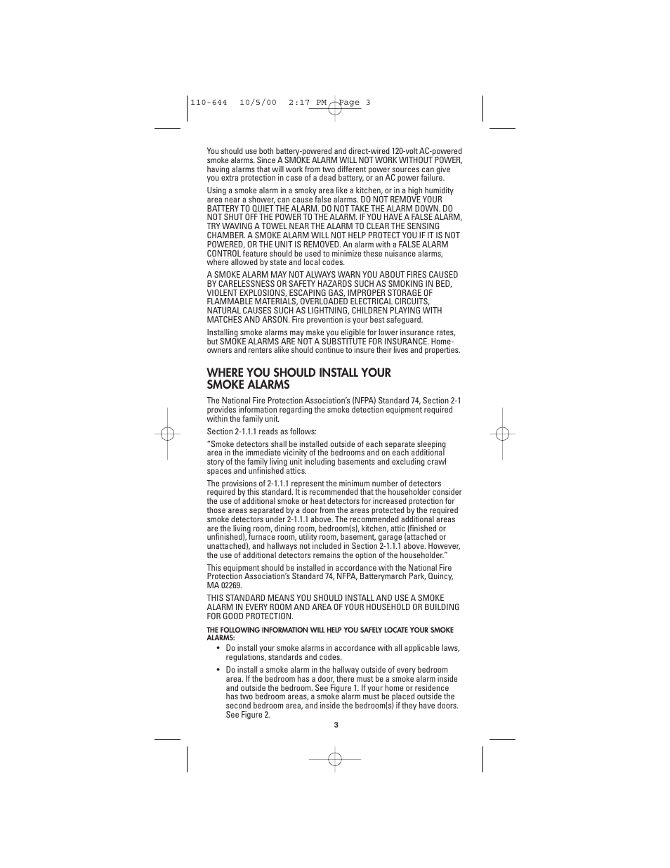 Where you should install your smoke alarms | Firex Model C User Manual | Page 3 / 12