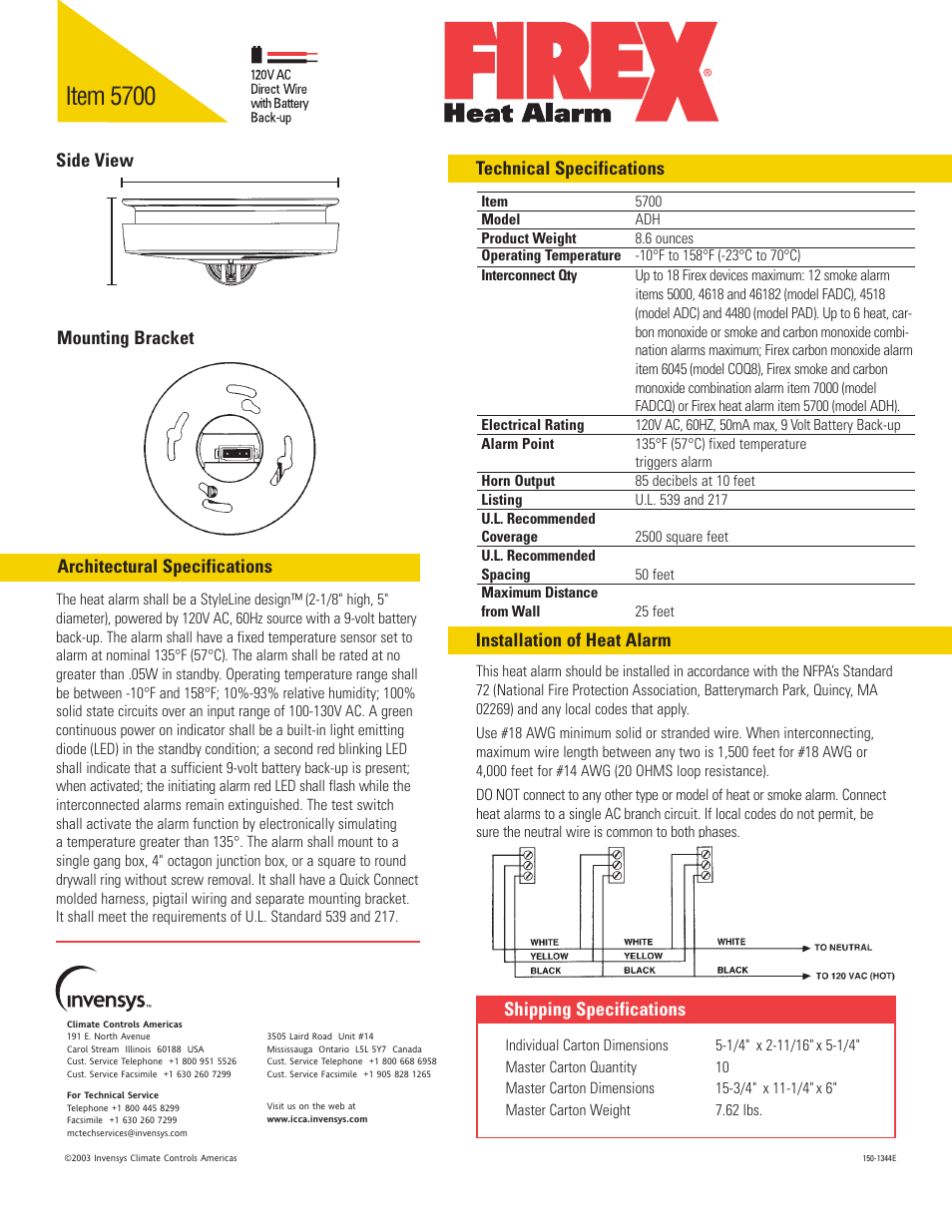 Item 5700 | Firex 5700 User Manual | Page 2 / 2