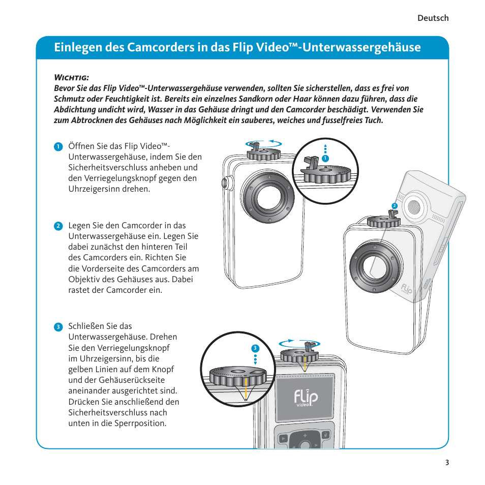 Flip Video Underwater Case User Manual | Page 5 / 12